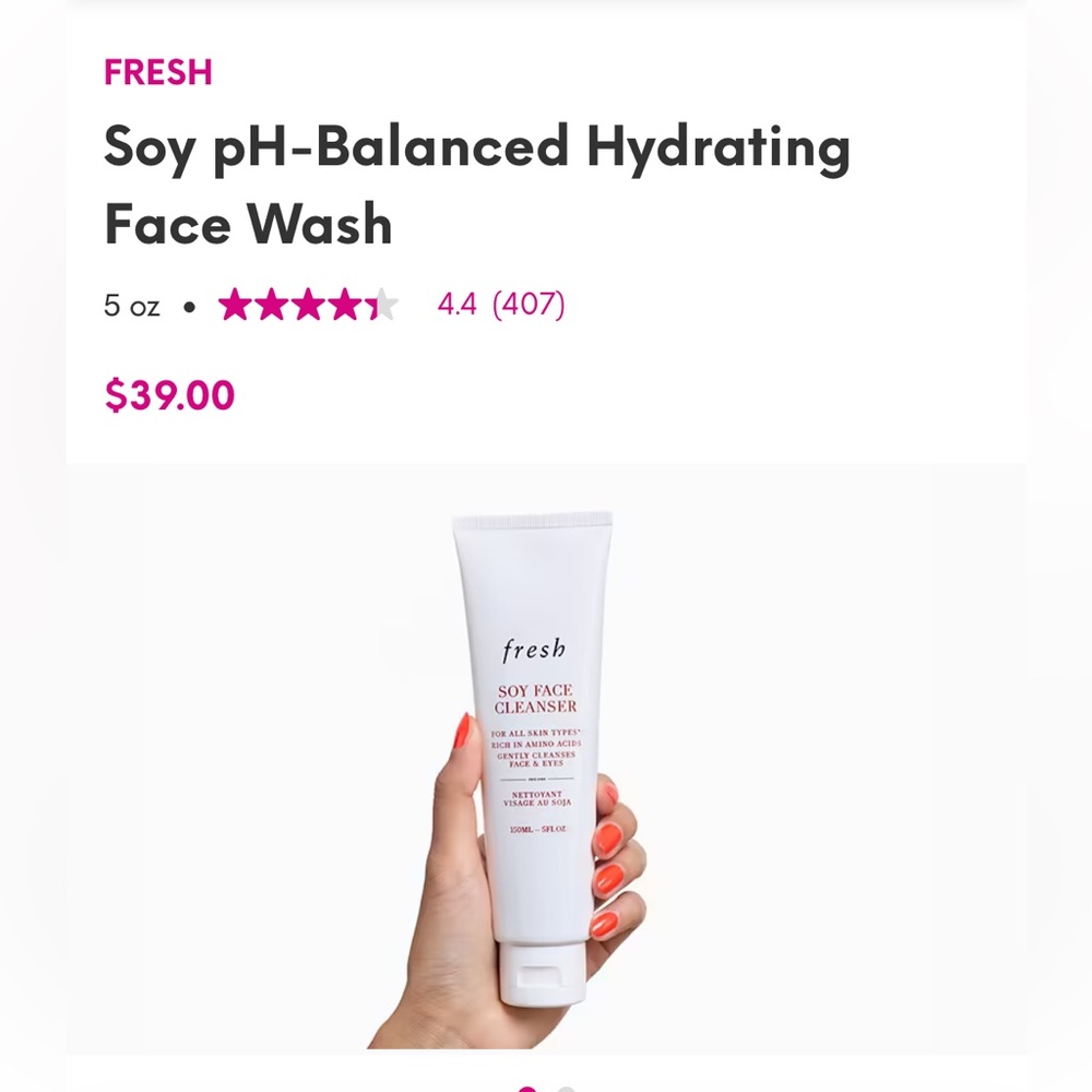 Fresh Soy PH Balanced Hydrating Face Wash - Picture 2 of 4